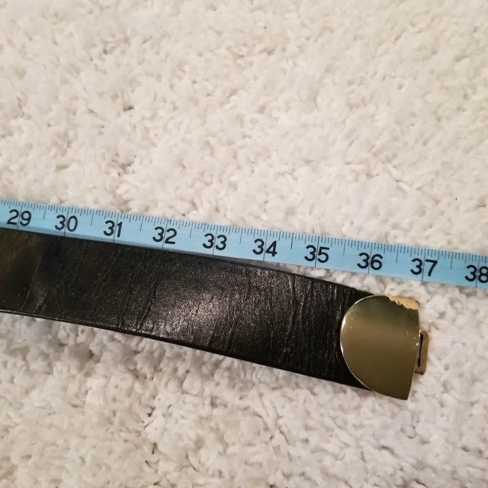 Vtg Accessocraft NYC Black/Gold Belt